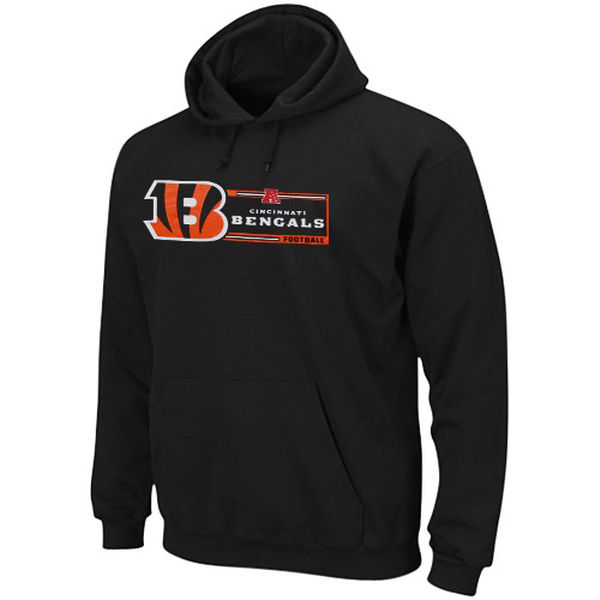 Men Cincinnati Bengals Majestic Critical Victory VII Pullover Hoodie Black->cincinnati bengals->NFL Jersey